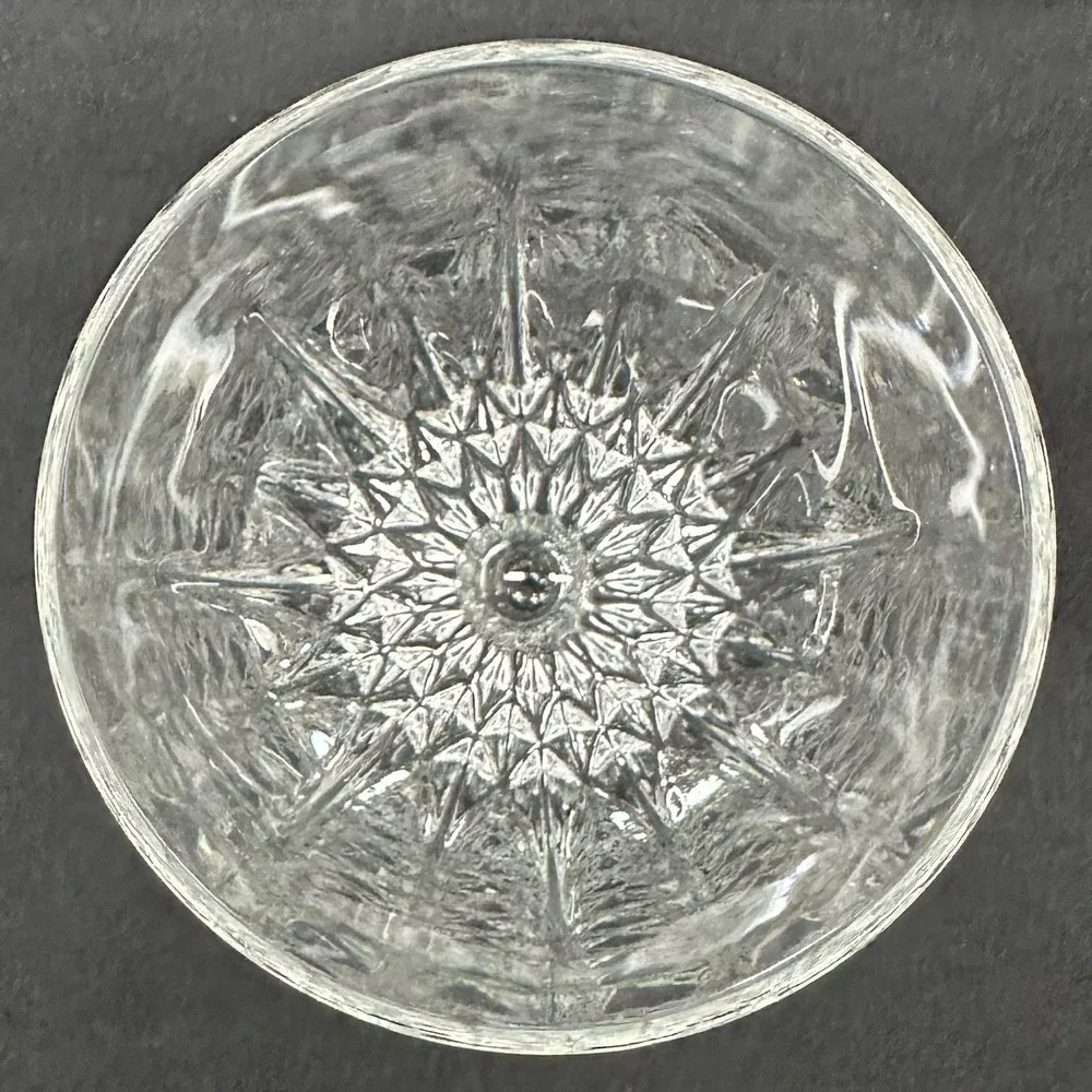 Luminarc 'Diamant' Crystal Wine‎ Glass, Vintage, Set of 9